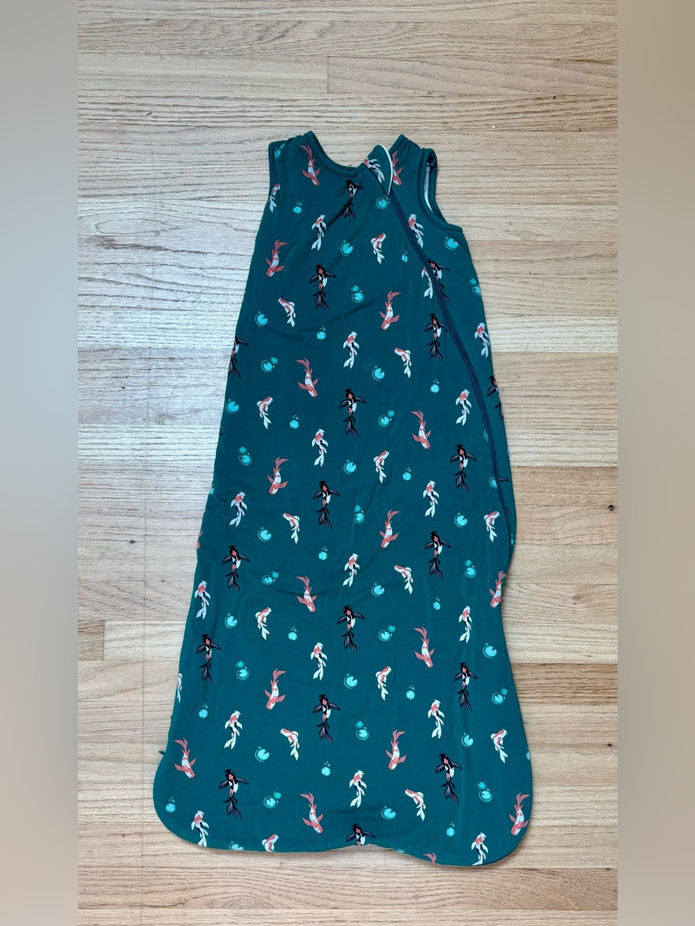 Kyte baby bamboo sleep sack toddler L large green koi fish 2T